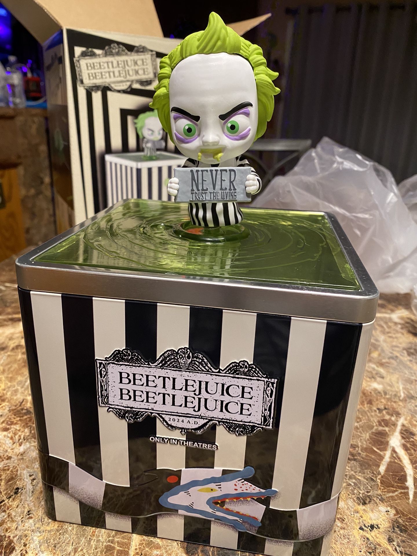 Beetle Juice Popcorn Bucket