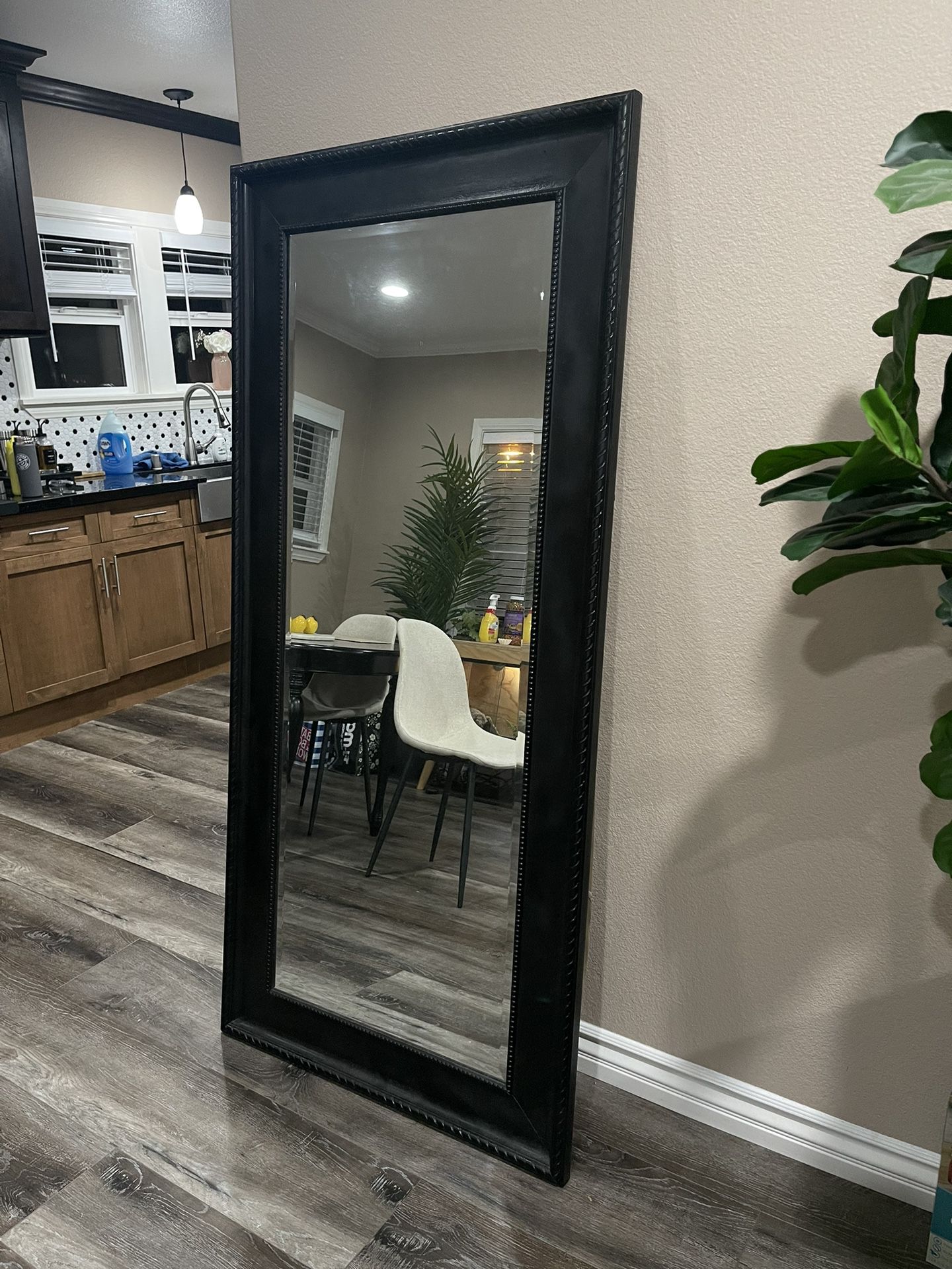 Large Black Mirror (wood) 