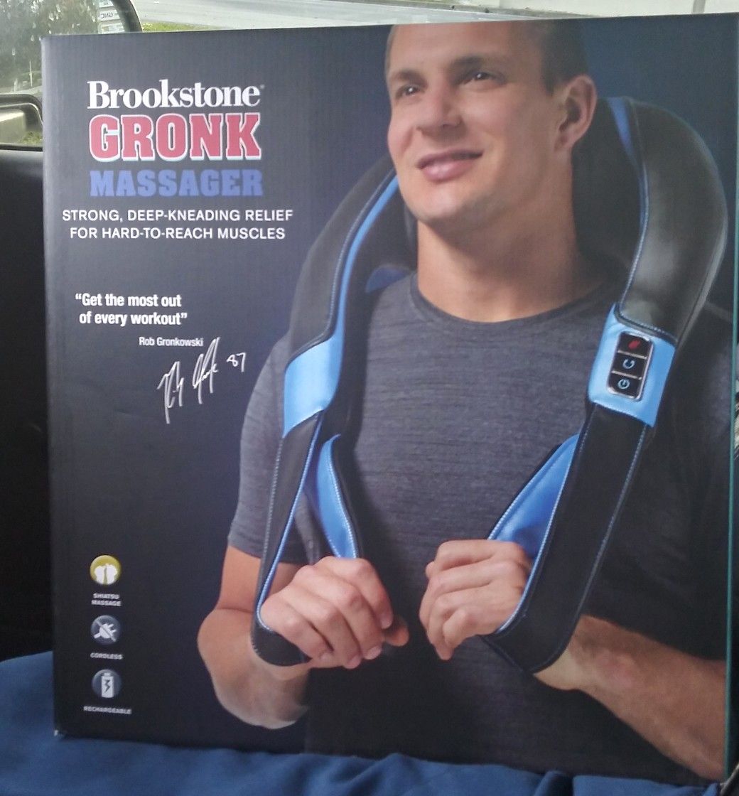 Brookstone shiatsu cordless gronk massager