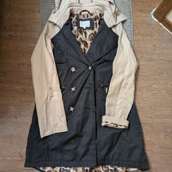 Laundry By Shelli Segal Above The Knee Hooded Jacket