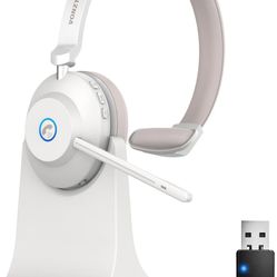 Bluetooth Headset, Wireless Headphones with Microphone Noise Canceling