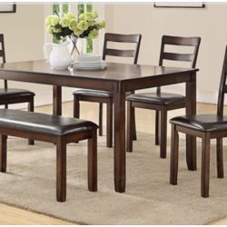 Dining Table + 4 Chairs & Bench