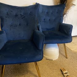 2 Blue Accent Chairs