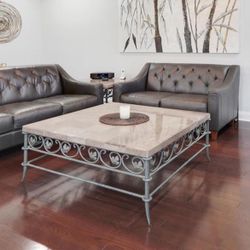 Marble Coffee Table And 2 Side Tables