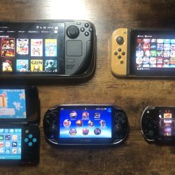 Nintendo Switch Wii,PS4,Wii U,PS3, PSP, PS Vita,3DS,2DS, DSi,Xbox Series S/X, Steam Deck