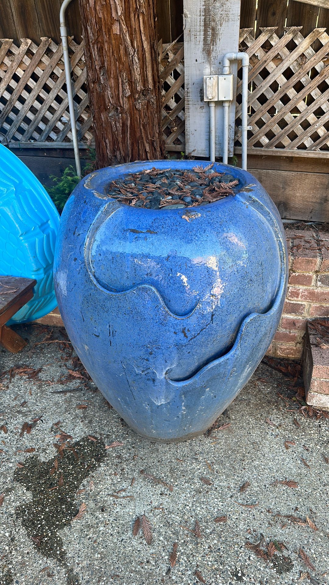 Blue Ceramic Fountain