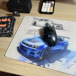 GTR Skyline Premium Glass Gaming Mouse Pad
