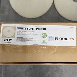 White Super Polish Floor Pads