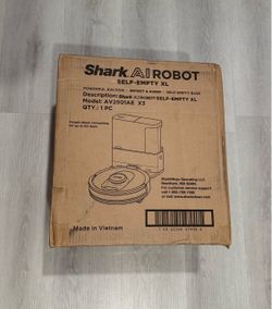 Shark AV2501AE - Robot vacuum cleaner with AI and XL HEPA self-emptying base, bagless, 60-day capacity