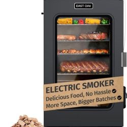 EAST OAK 30" Electric Smoker for Outdoors | Built-in Meat Probe & Up to 6× Longer Smokes on a Single Load | Side Chip Loader for Uninterrupted Smoking