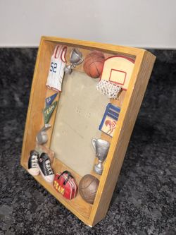 Vintage Basketball Themed Picture Frame
