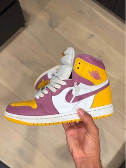 Air Jordan 1 High OG Retro Brotherhood Purple Yellow