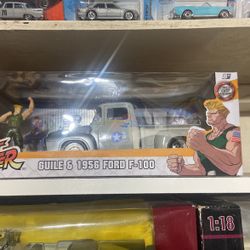 Hollywood Rides SF Guile 1956 F100 1:24 Vehicle & Figure