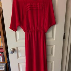 Vintage 80s New Division Red Dress 