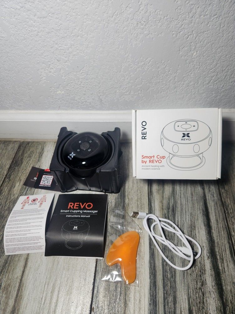 REVO The Original 4-in-1 Smart Cupping Therapy Massager, Red Light Therapy for Targeted Pain Relief, Knots, Aches, Muscle Soreness, Circulation & Tigh