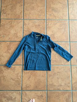 SMARTWOOL Kids' Classic Thermal Merino Base Layer 1/4 Zip - navy - size L
