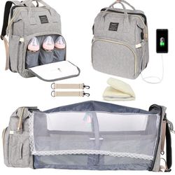 Diaper Backpack With Changing Station 