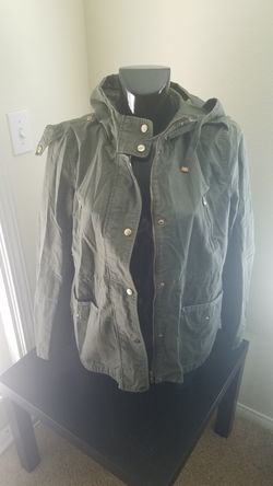 Olive hooded jacket