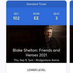 Blake Shelton Tickets Nashville