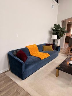 RH 9 ft Italian Shelter Arm Velvet Sofa