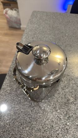 Stainless Steel Ice Bucket with Lid & Tongs