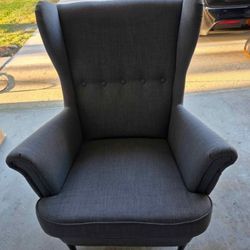 Grey Ikea Strandmon Wing Chair for sale