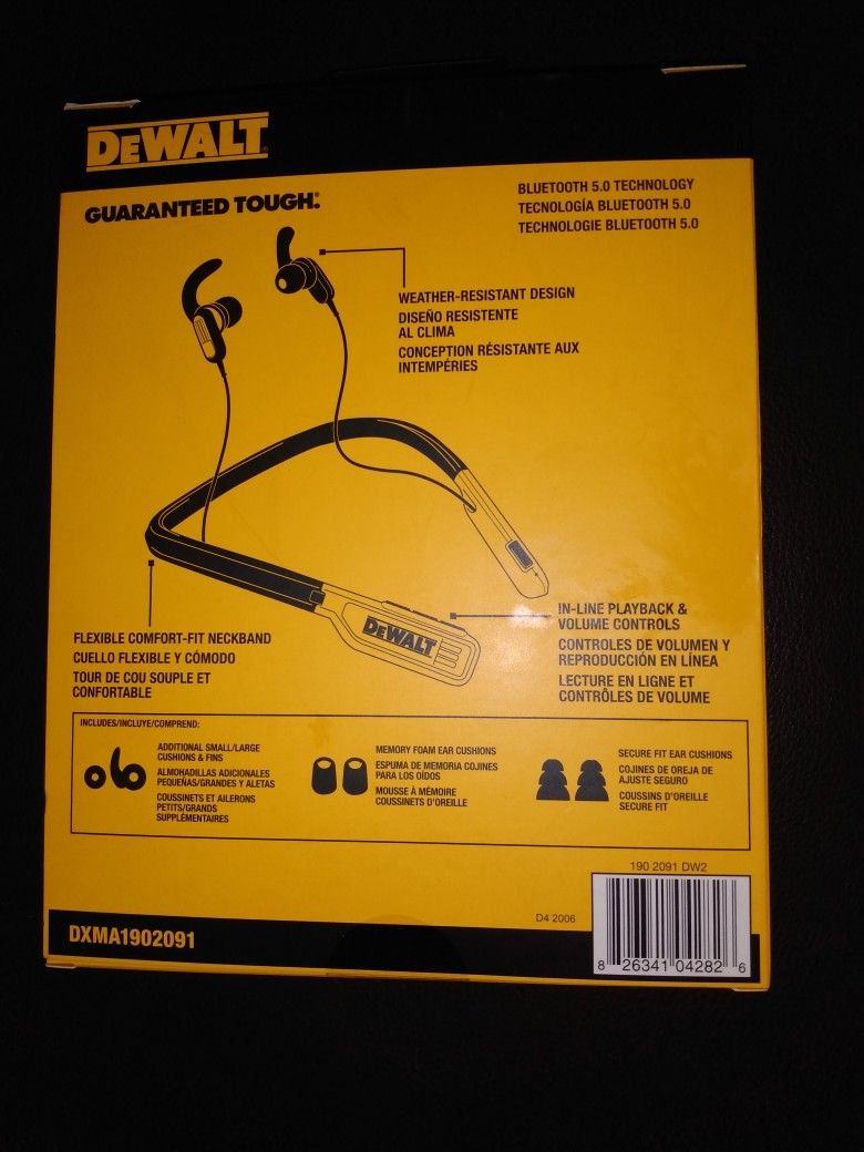 DEWALT BLUETOOTH HEADPHONES