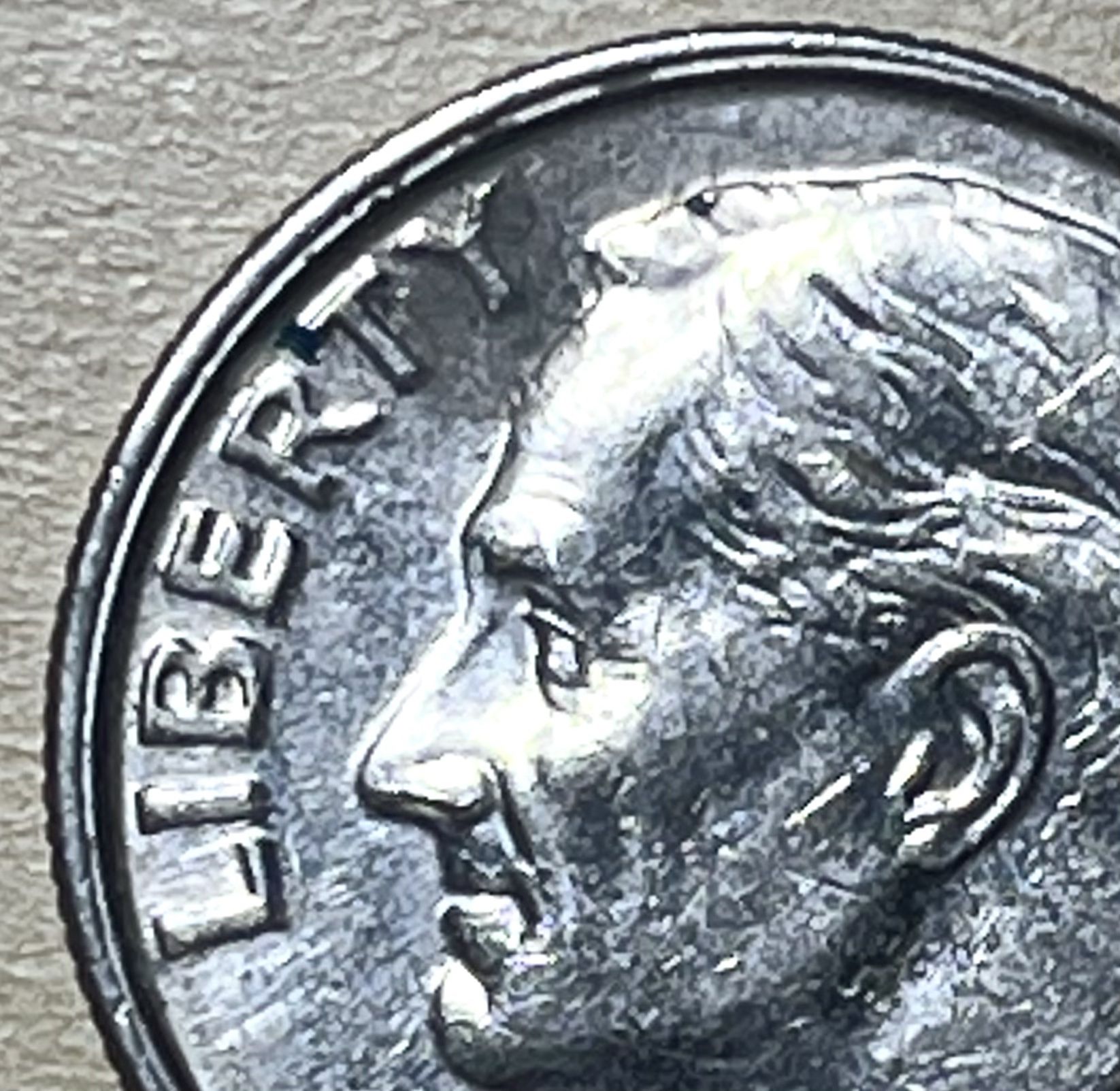1999-P Roosevelt Dime - Misaligned Die - Partial Collar