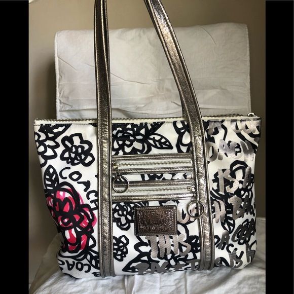 Coach Rare Poppy Tote Bag