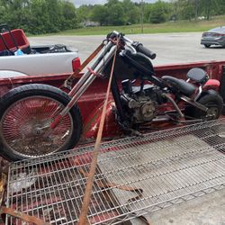 Custom Built Chopper Built From Schwinn Stingray Bicycle