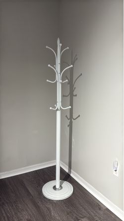 White Metal Coat Rack Stand For Sale