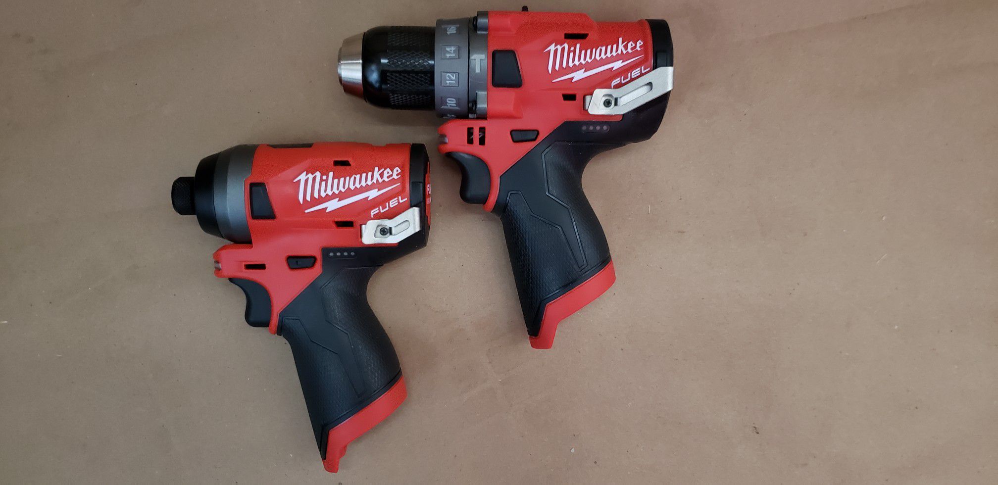 Milwaukee M12 FUEL 12-Volt Lithium-Ion Brushless Cordless Hammer Drill and Impact Driver (Bare Tools)