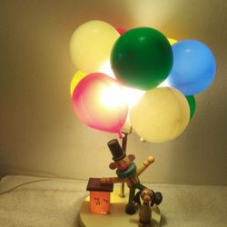 VINTAGE 1970s DOLLY TOY CLOWN BALLOON LAMP