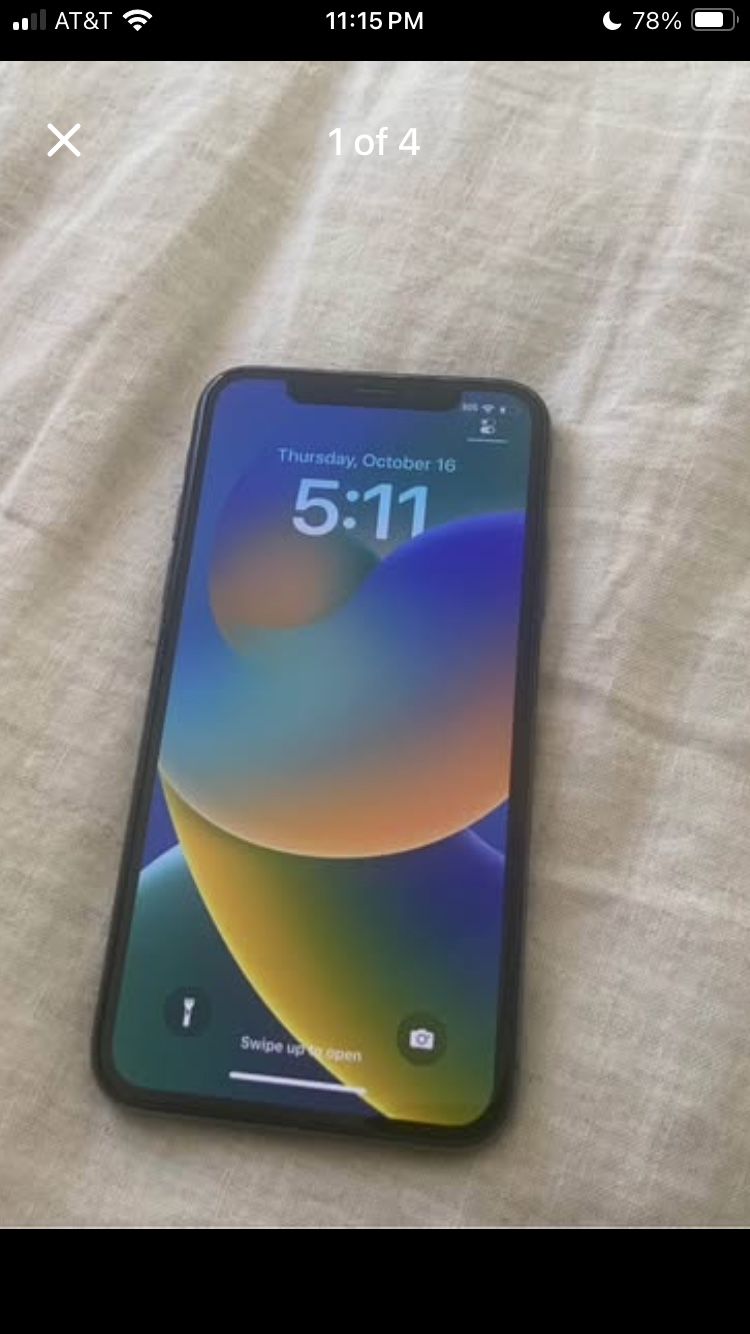iPhone X 128 GB unlocked (any carrier) Charger not included.