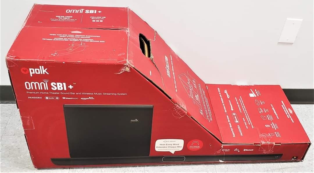 Polk Audio Omni SB1 Plus 350W 3.1 Ch Sound Bar w/Wireless Subwoofer New In Box (67256)