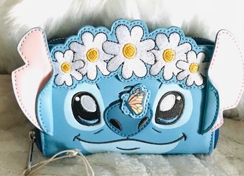 Stitch Springtime Daisy Cosplay Zip Around Wallet