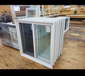 White Vinyl Sliding Windows – Set of 6