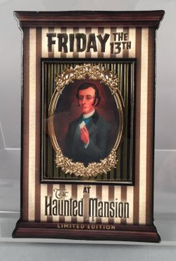 Lot 153: Haunted Mansion Friday the 13th Jumbo Pin -