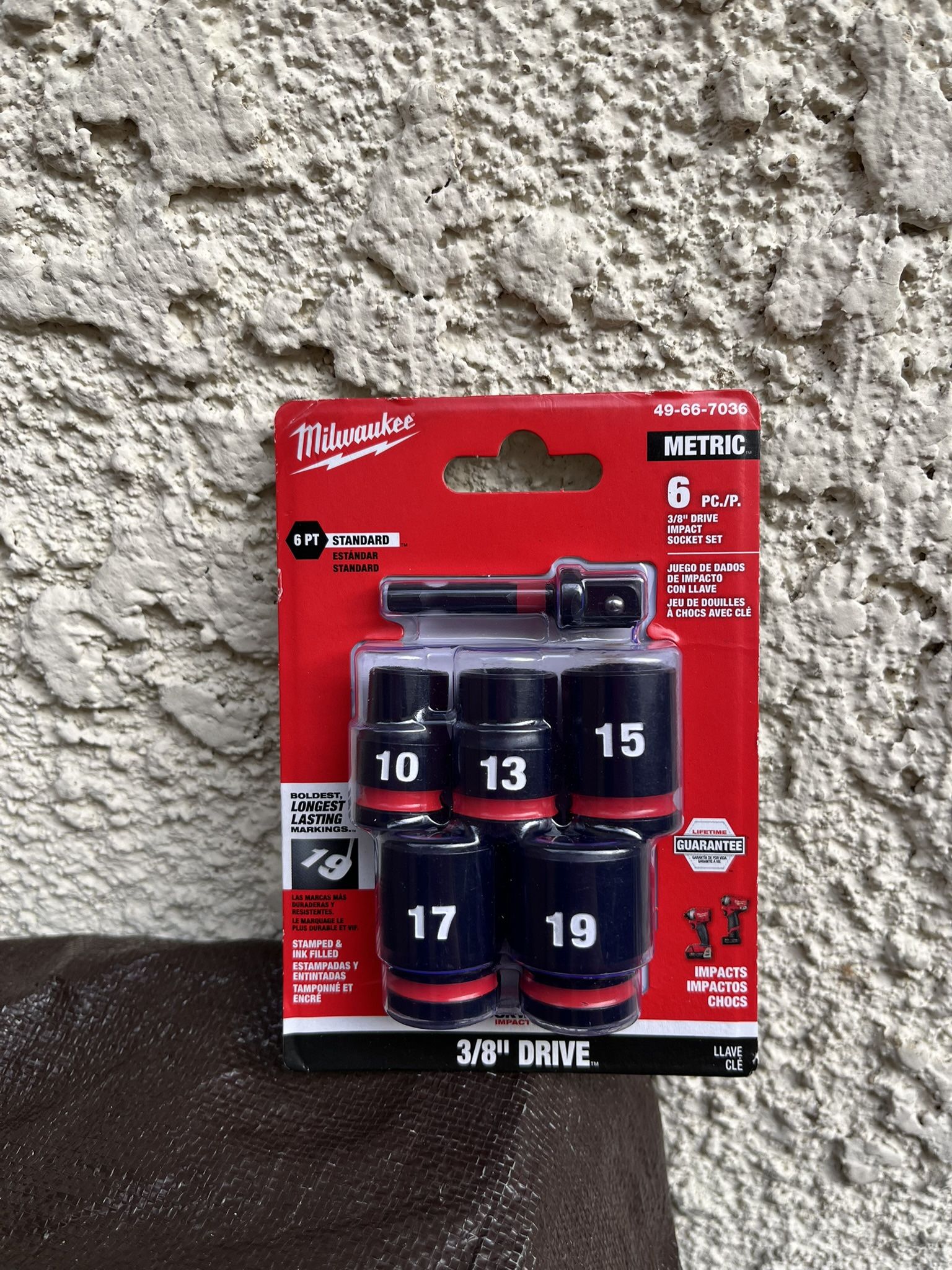 Milwaukee 6 pcs 3/8" Drive Impact Socket Set