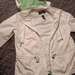 Lauren Ralph Lauren White Hooded Windbreaker Jacket