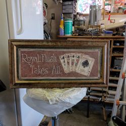 Royal Flush Sign 23 Inch X 11 Inch Sign