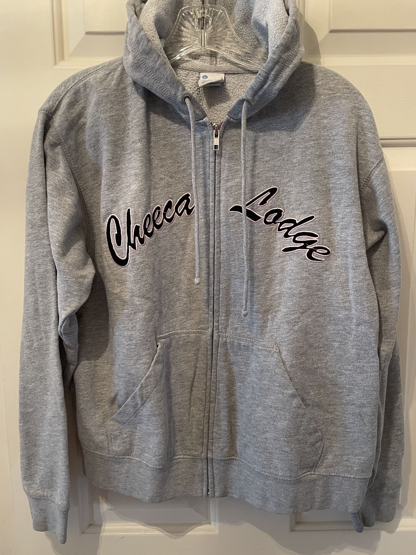 Cheeca Lodge Gray Full Zip Hoodie Sweatshirt Large CDX Tailgater 742 Embroidered