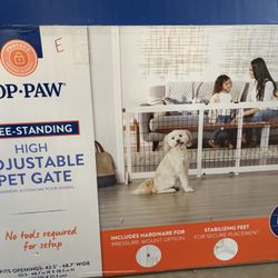 White Free Standing Dog Gate