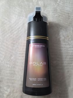 Polar Hair Care Light Brown Hair Dye Shampoo - 200ml / 6.76 fl oz (Paraben-Free)
