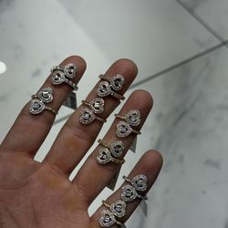 Baguette Heart Rings