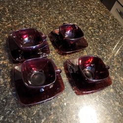 Vintage Ruby Red Glass