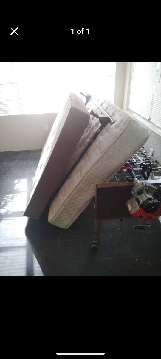 Full Size Bed And Box $50