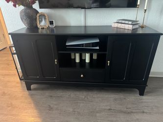 Black Entertainment TV Stand