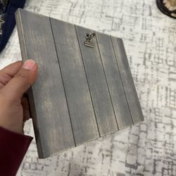 Rustic Gray Wood Photo Frame / Clipboard Wall or Table Decor – MOVING OUT SALE