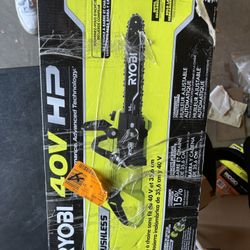 RYOBI 40-Volt HP Brushless 14 in. Electric Cordless Chainsaw RY40501
